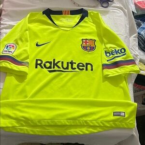 Nike Mens Soccer Barcelona Jersey - Bright Yellow size XL NWOT